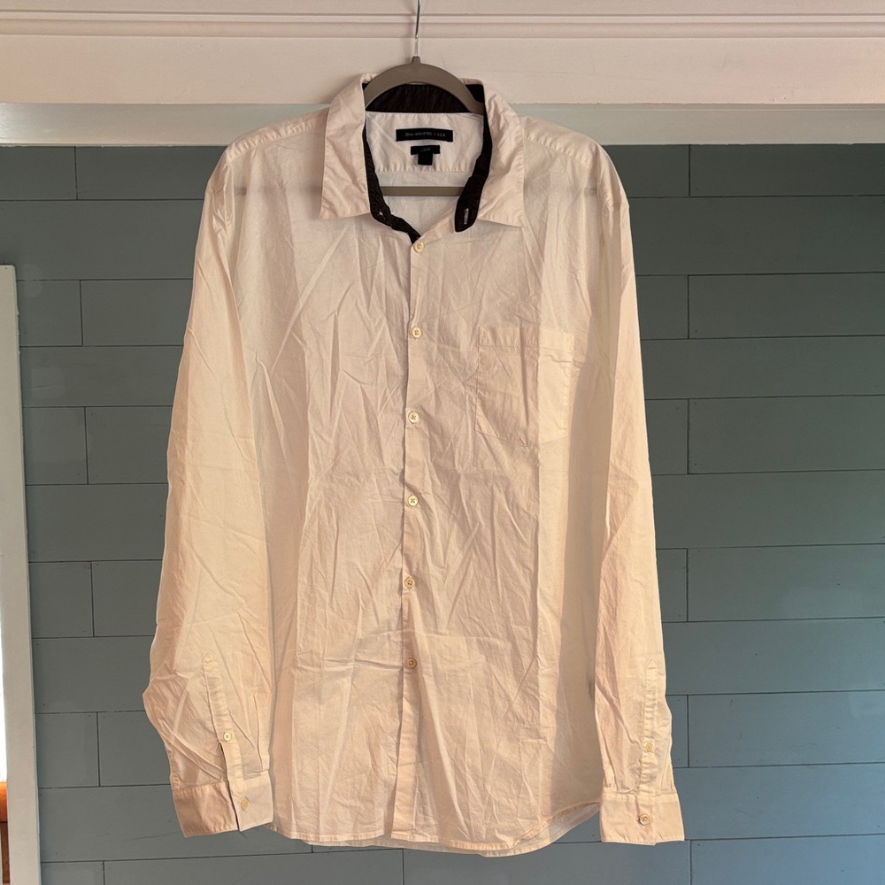 John Varvatos White‎ Mens Button-Down Shirt
